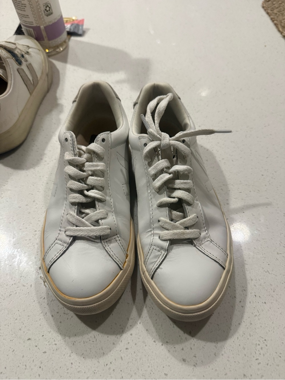 Veja Women's White Leather Low-Top Sneakers